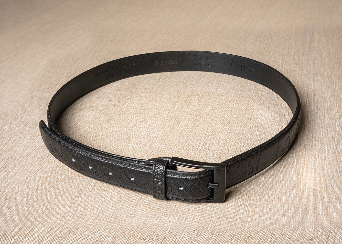 Handmade Black Pure Leather Belt