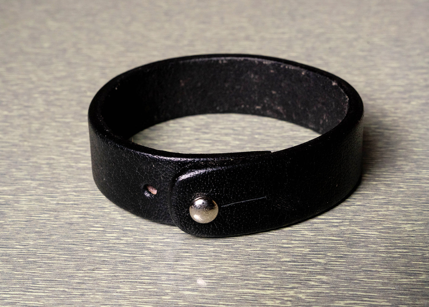 Handcrafted Black Genuine Leather Wrap Bracelet