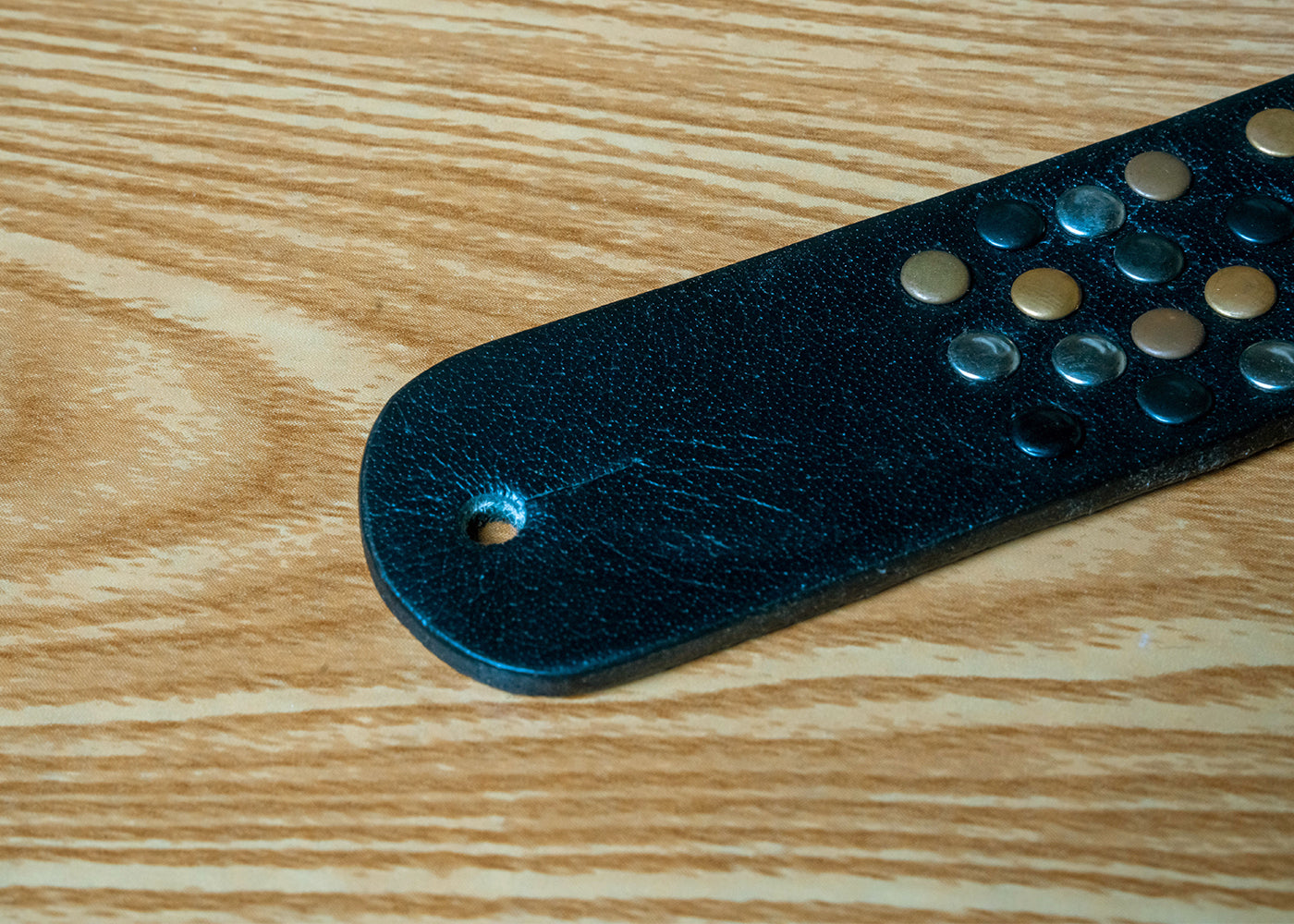 Handcrafted Black Fancy Genuine Leather Bracelet