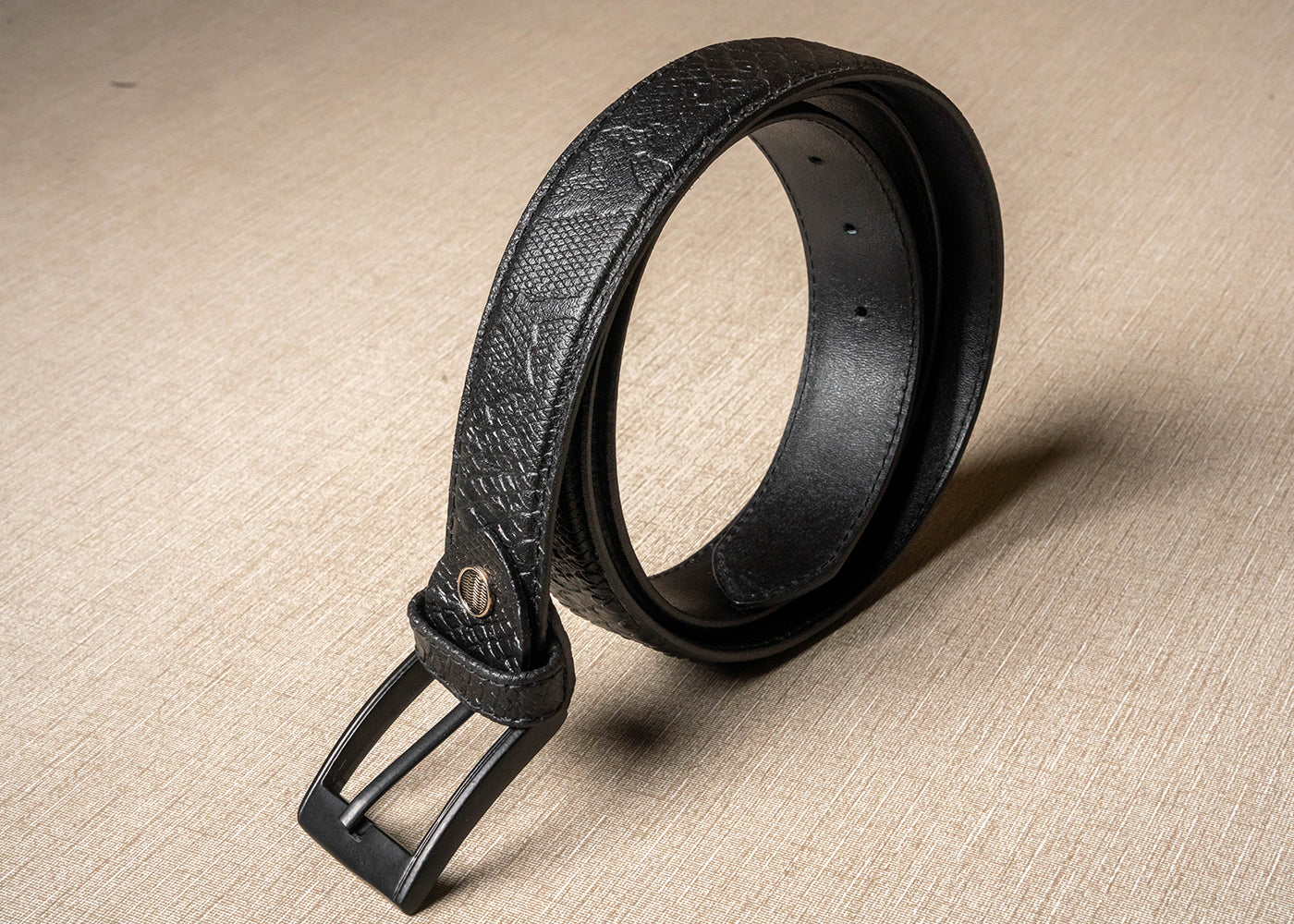 Handmade Black Pure Leather Belt