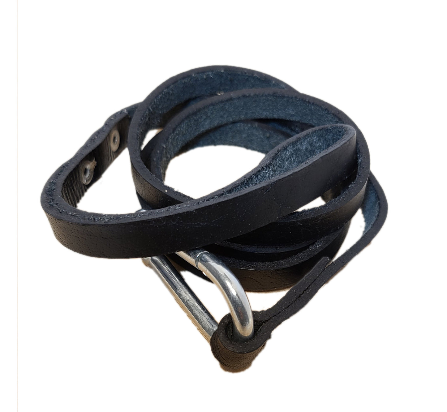 Leather Dog Leash - One piece with Steel Hook