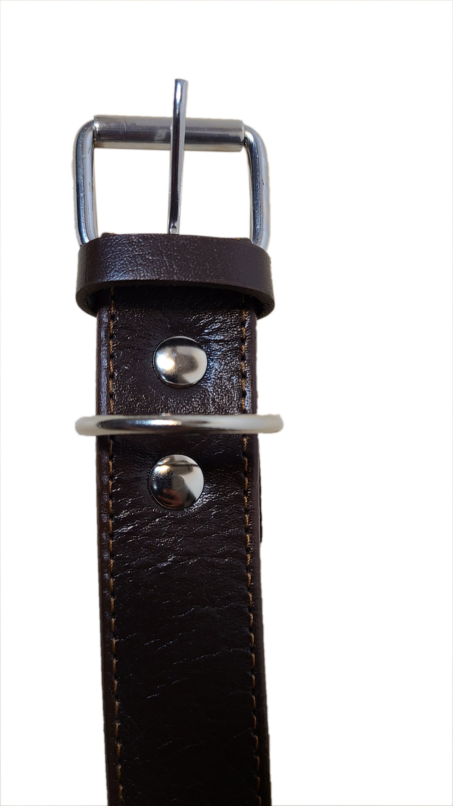 Genuine Leather Dog Collar - Steel rivet