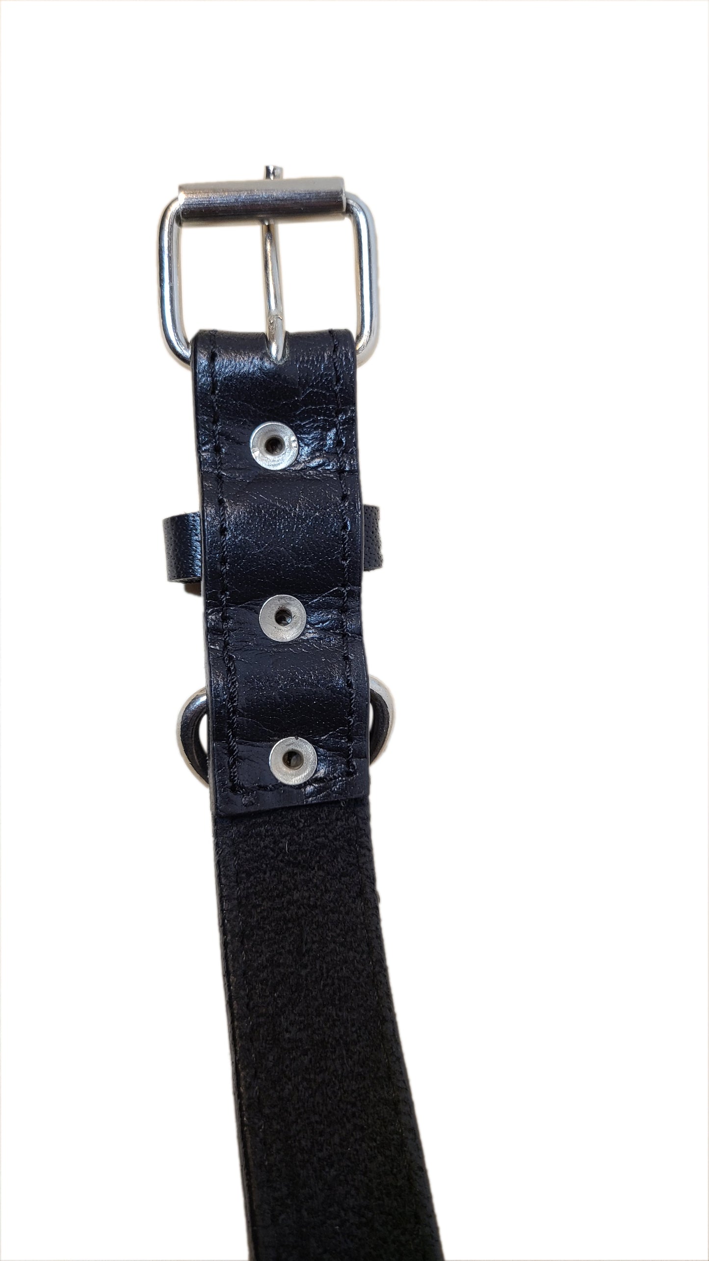Genuine Leather Dog Collar - Steel rivet