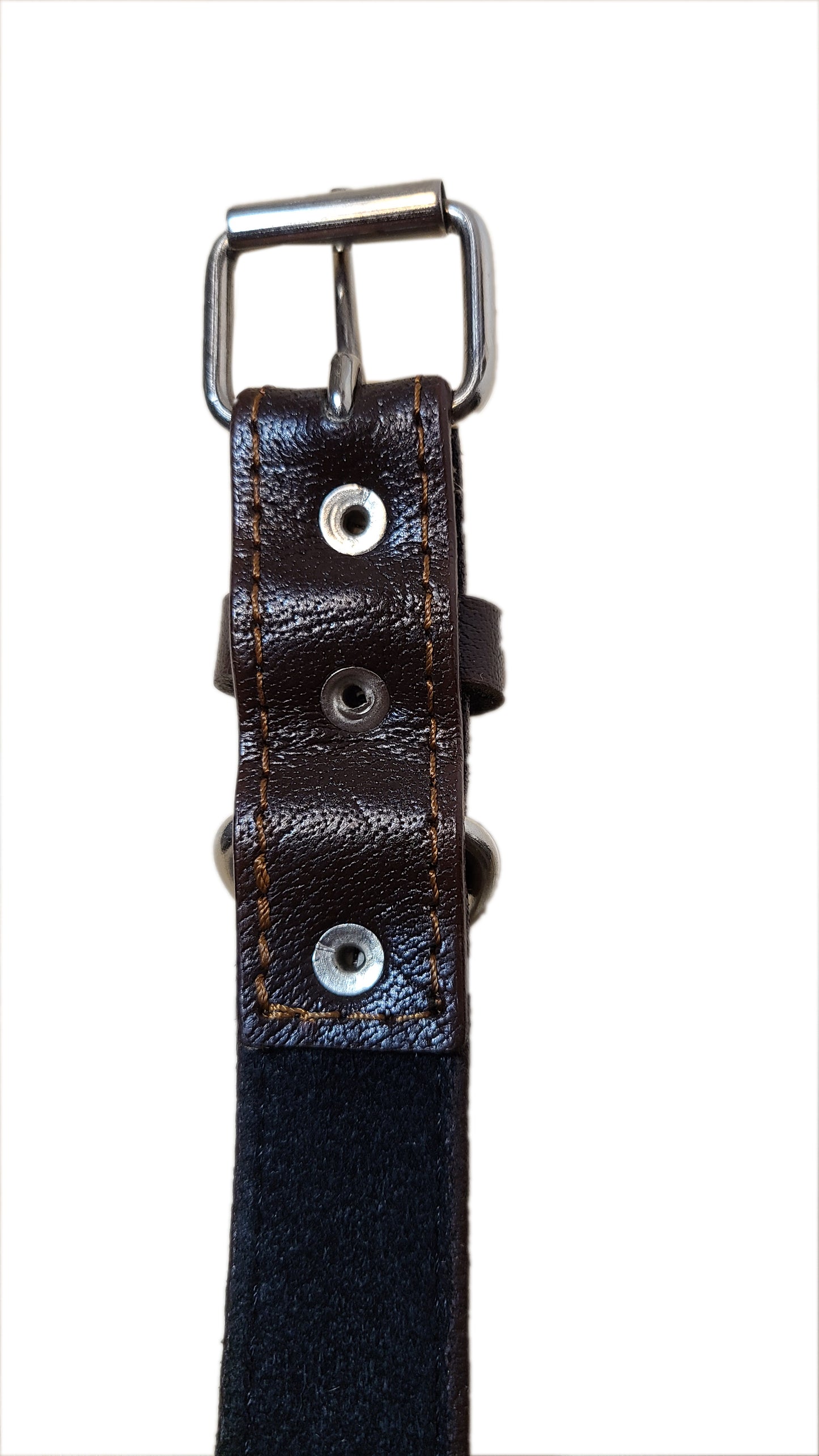 Genuine Leather Dog Collar - Steel rivet