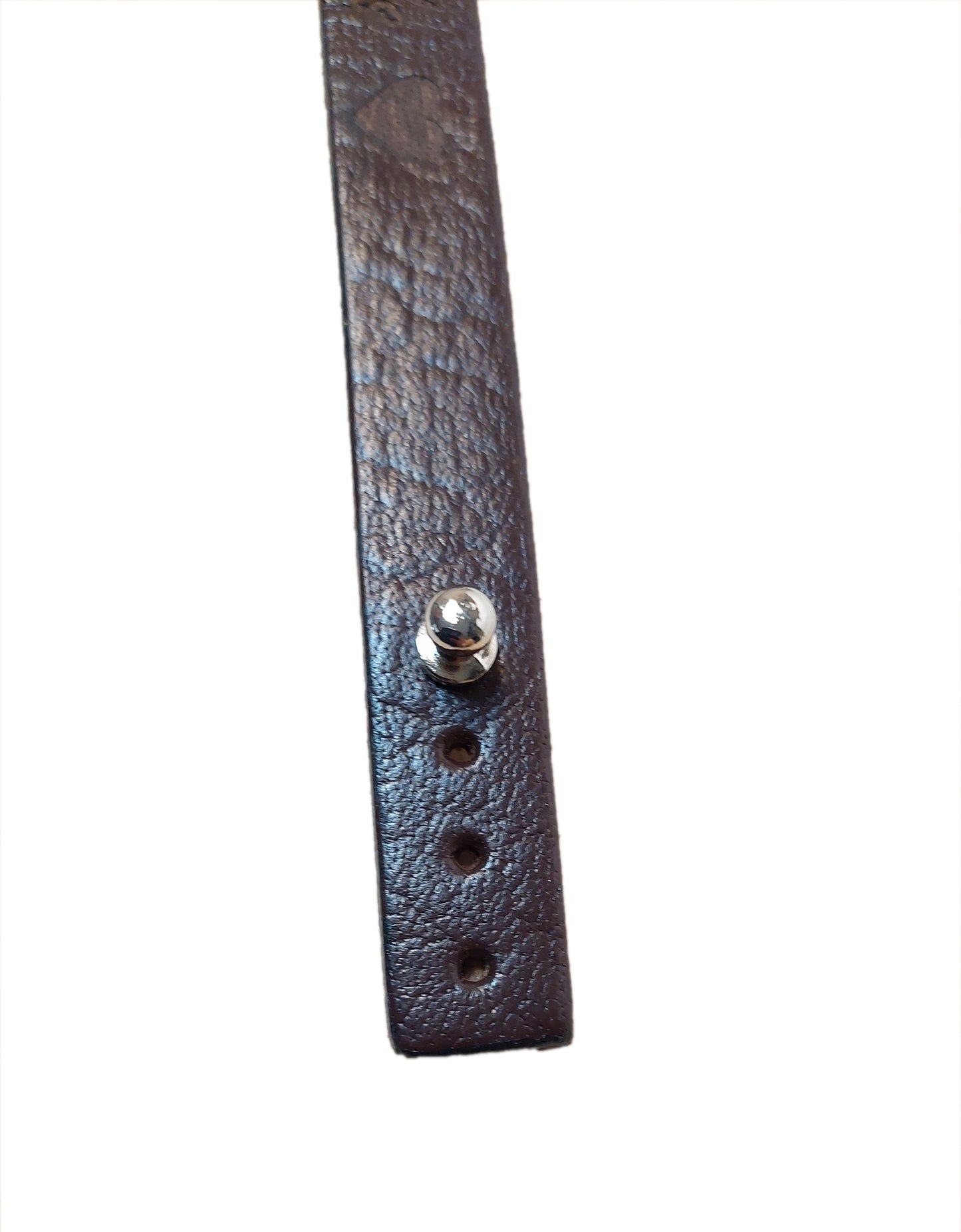 Handcrafted Black Engraved  Leather Bracelet