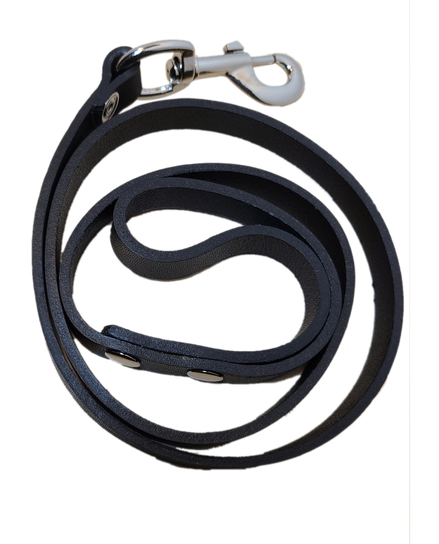 Leather Dog Leash - One piece with Steel Hook