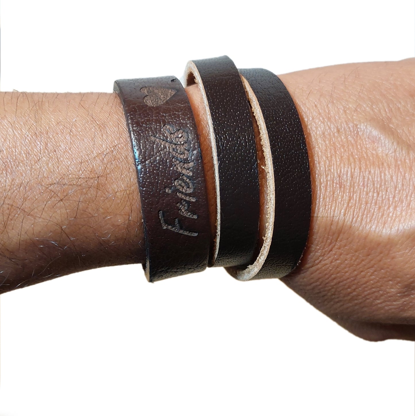 Handcrafted Brown Genuine Leather Wrap Bracelet