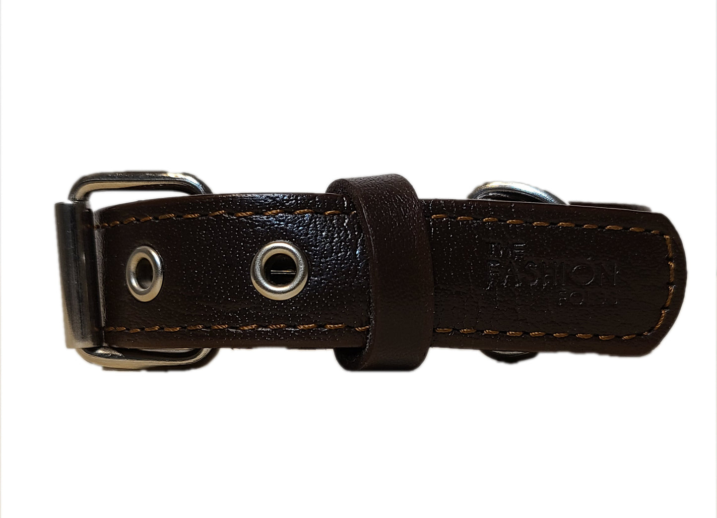 Genuine Leather Dog Collar - Steel rivet