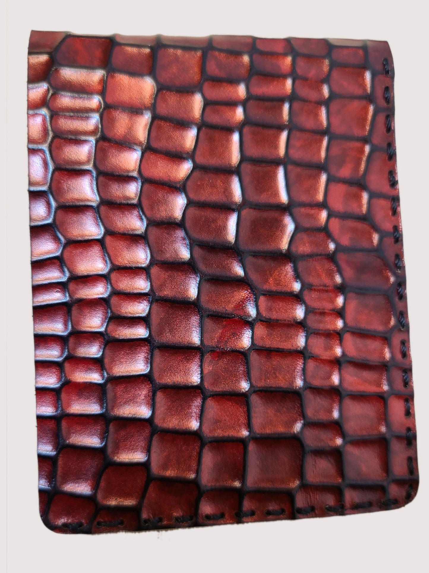 Red Leather Wallet, Engraved Genuine Leather Wallet, Crocodile Pattern Leather Wallet, Anniversary Gift For Him, Boyfriend Gift, Dad Gift