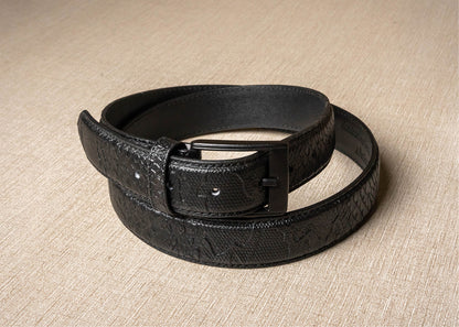 Black Leather Belt, Handmade Pure Leather Belt, Leather Belt for Anniversary, Gift for Husband, Valentine's Gift for Him, Mens Leather Belt