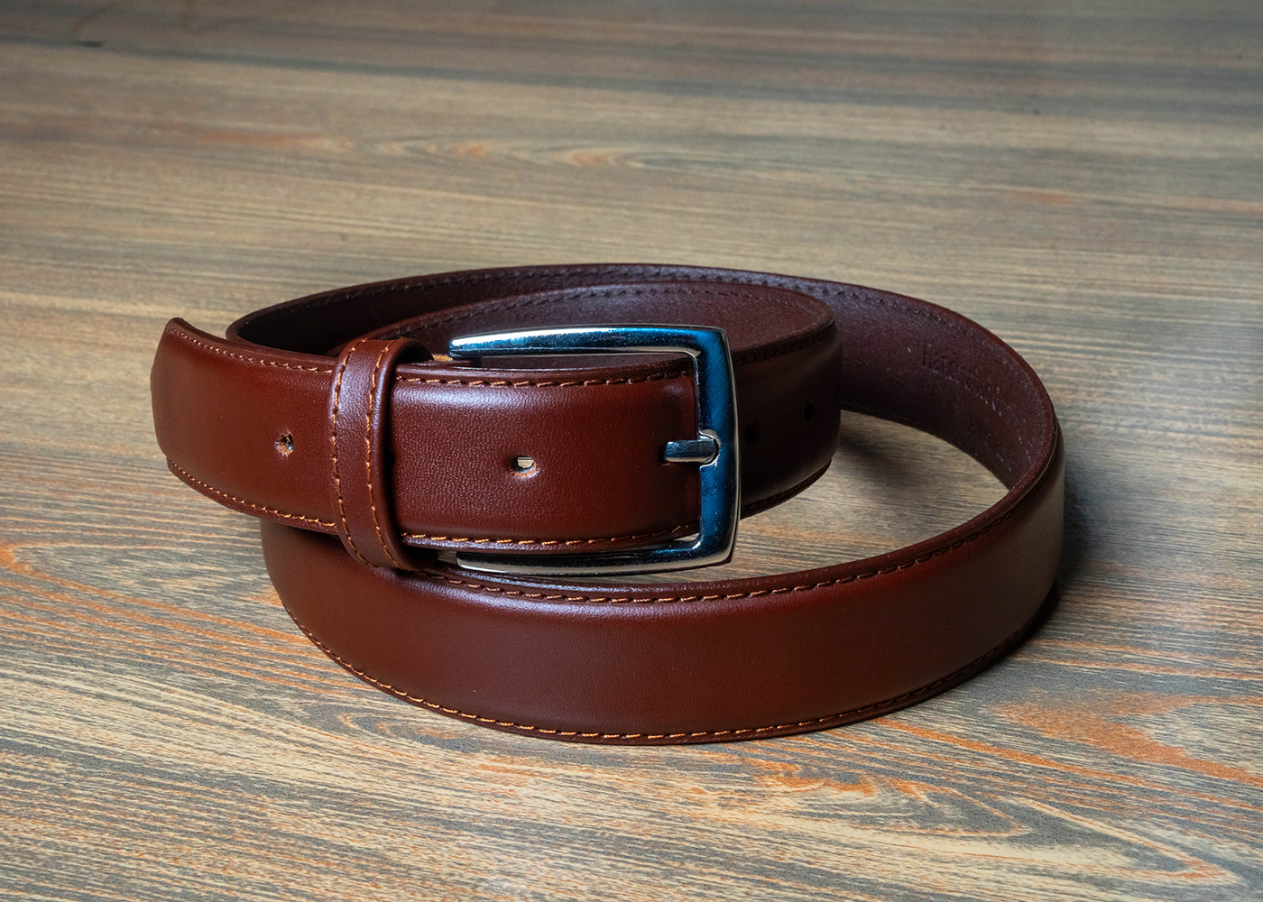 Brown Leather Belt, Full Grain Leather the top layer, Classic Shape, Men's Fashion Accessory, Anniversary Gift for Husband, Classic belt