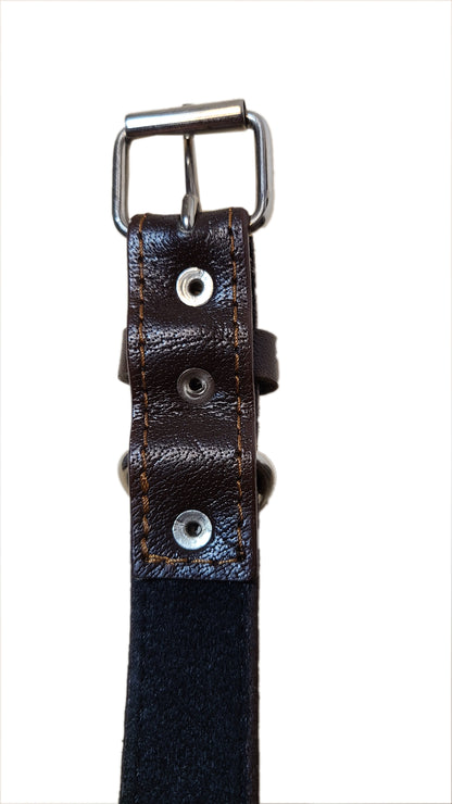 Leather Dog Collar, Genuine Leather Dog Collar, Collar with Steel rivet, Dog Collar with Strong Solid Buckle, Strong and Durable Collar