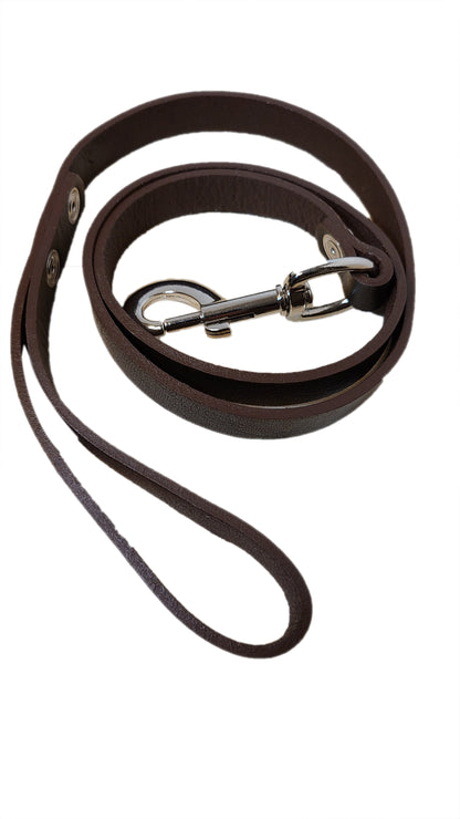 A Perfect Dog Leash, Leather Leash, One piece non-stitched Leash, with Steel Hook, A perfect Fit for Dog, Pet Leash, Black and Brown